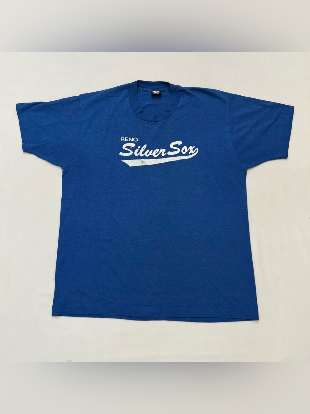 Vintage 80s Screen Stars Reno Silver Sox Baseball T Shirt Sz XL Single Stitch